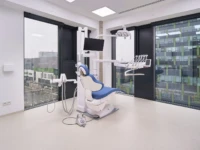 Treatment room with a dental chair at the HAPPYDENT clinic in Košice